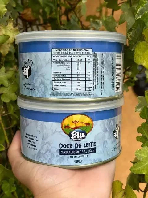 Doce de Leite Blu Zero Adição de Açúcar, em lata de 400g